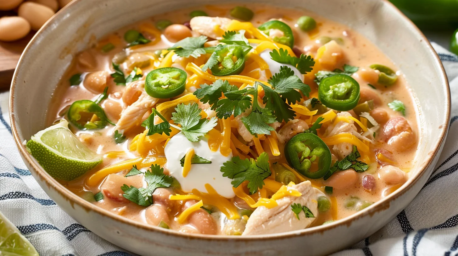 Slow Cooker Creamy White Chicken Chili