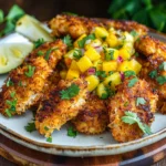 Tropical Coconut Mango Chicken Bites With Pineapple Salsa