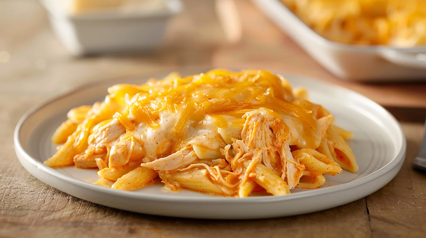 Buffalo Chicken Pasta Bake