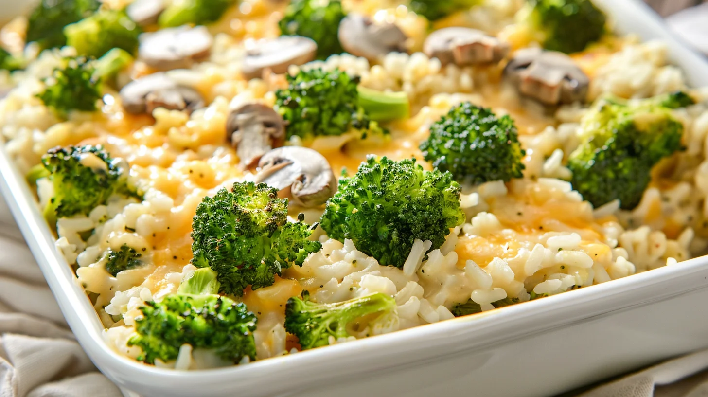 Cheesy Broccoli Rice Casserole
