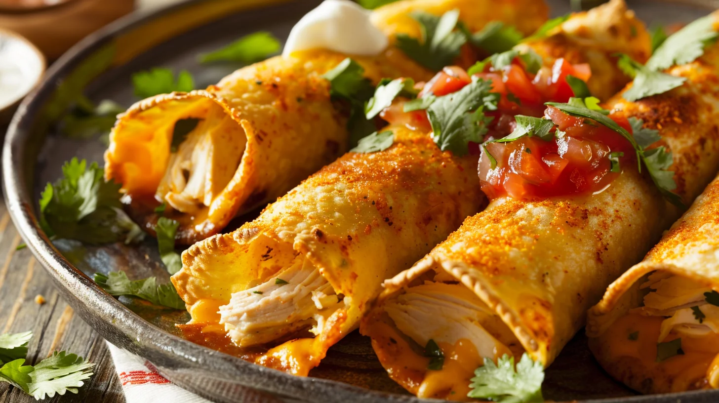 Cheesy Chicken Taquitos