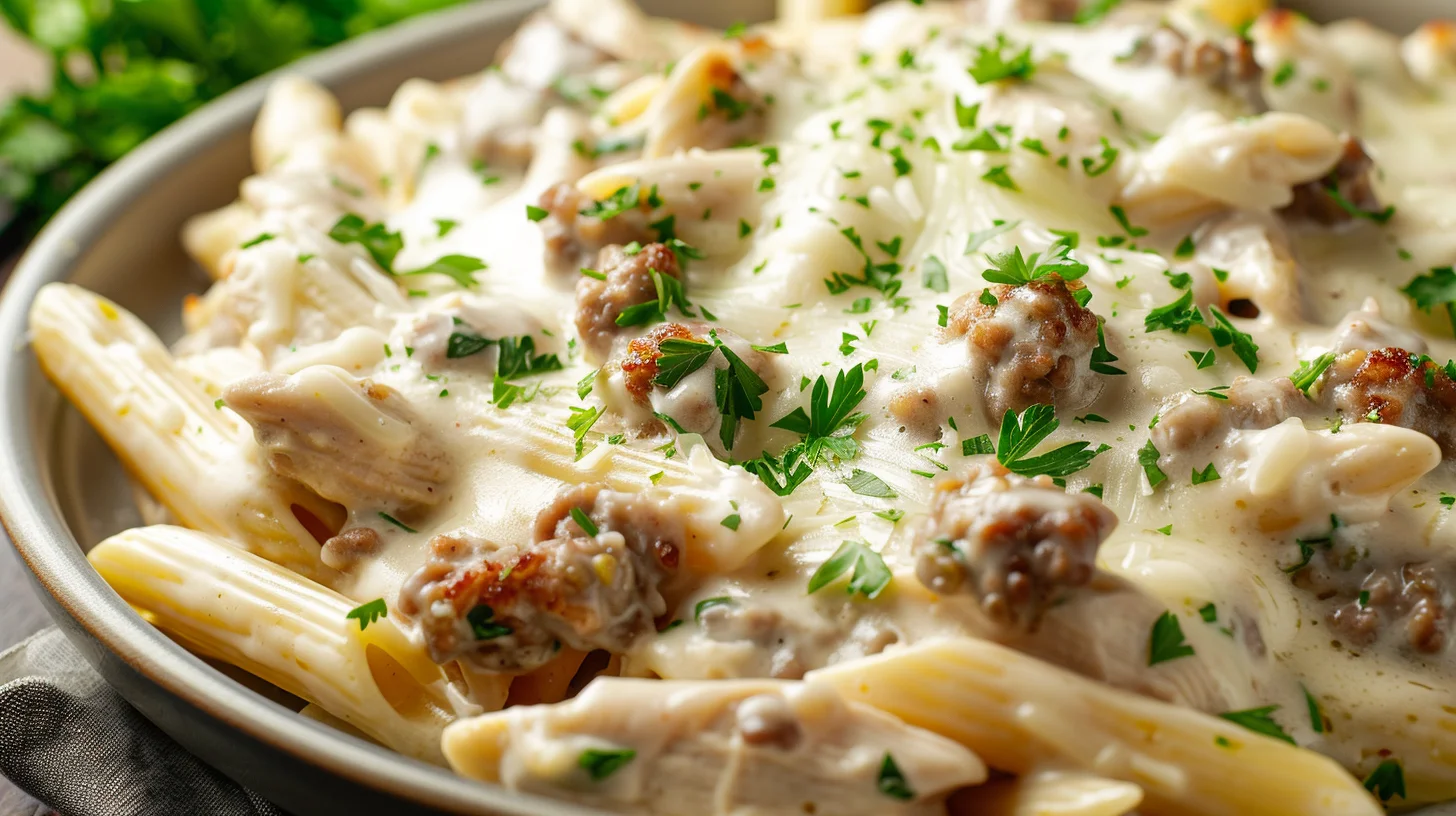 Chicken Alfredo Bake