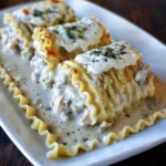 Chicken Alfredo Lasagna Roll Ups