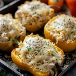 Chicken Alfredo Stuffed Peppers