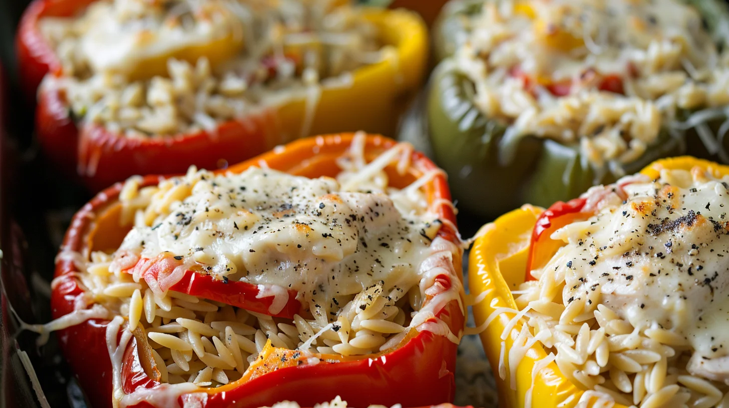 Chicken Alfredo Stuffed Peppers