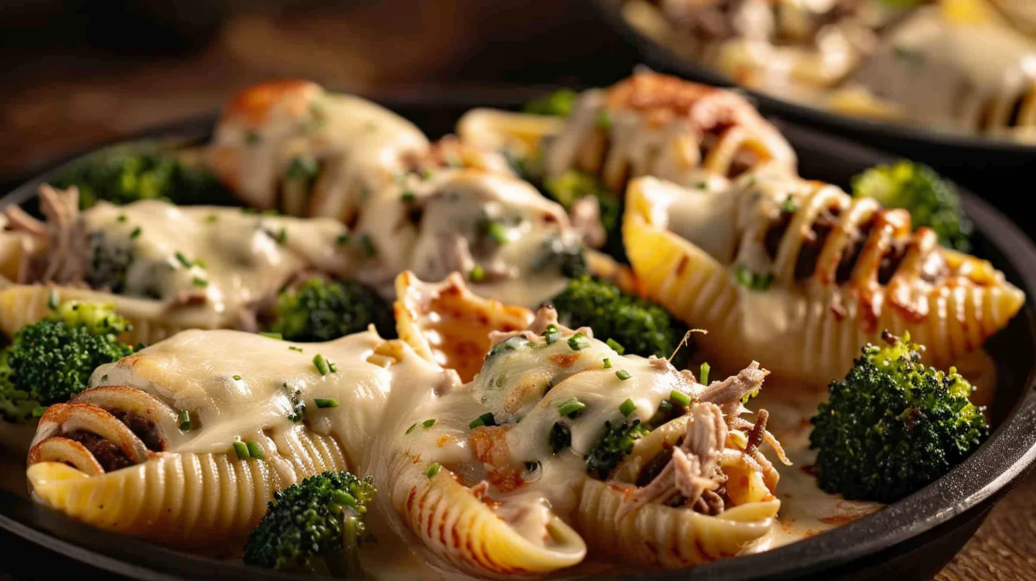 Chicken Alfredo Stuffed Shells