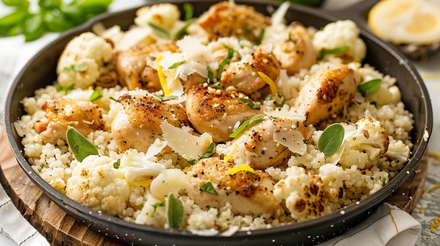 Chicken And Cauliflower Rice Skillet