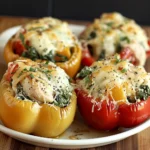 Chicken And Spinach Stuffed Peppers