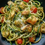 Chicken Pesto Zucchini Noodles