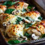 Chicken Spinach and Mushroom Low Carb Oven Dish