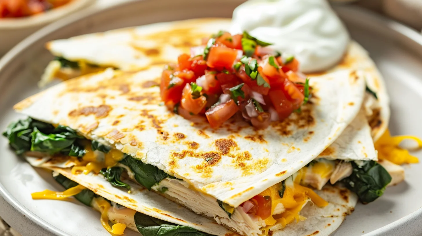 Chicken Spinach Quesadillas