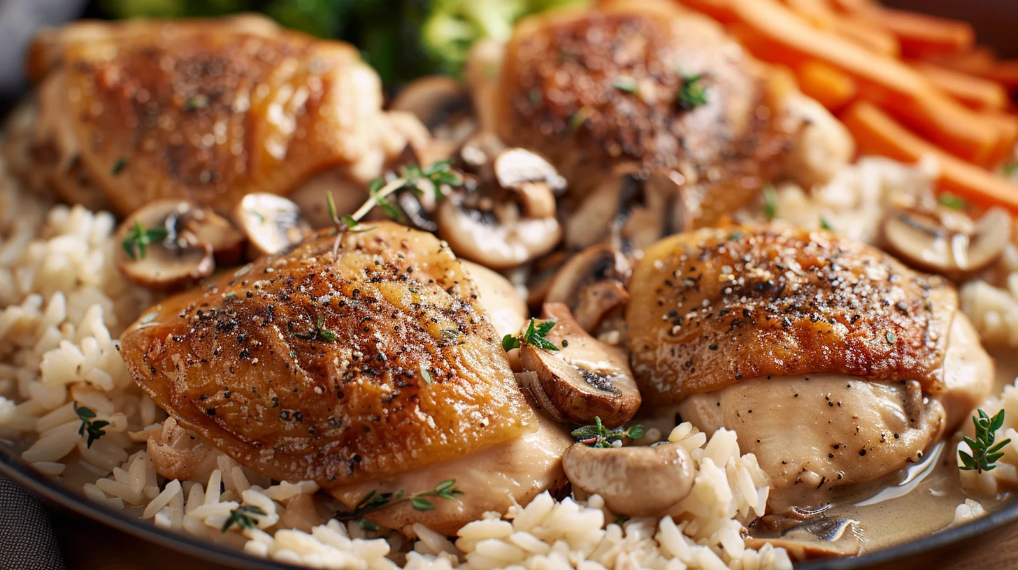 Creamy Chicken And Mushroom Skillet