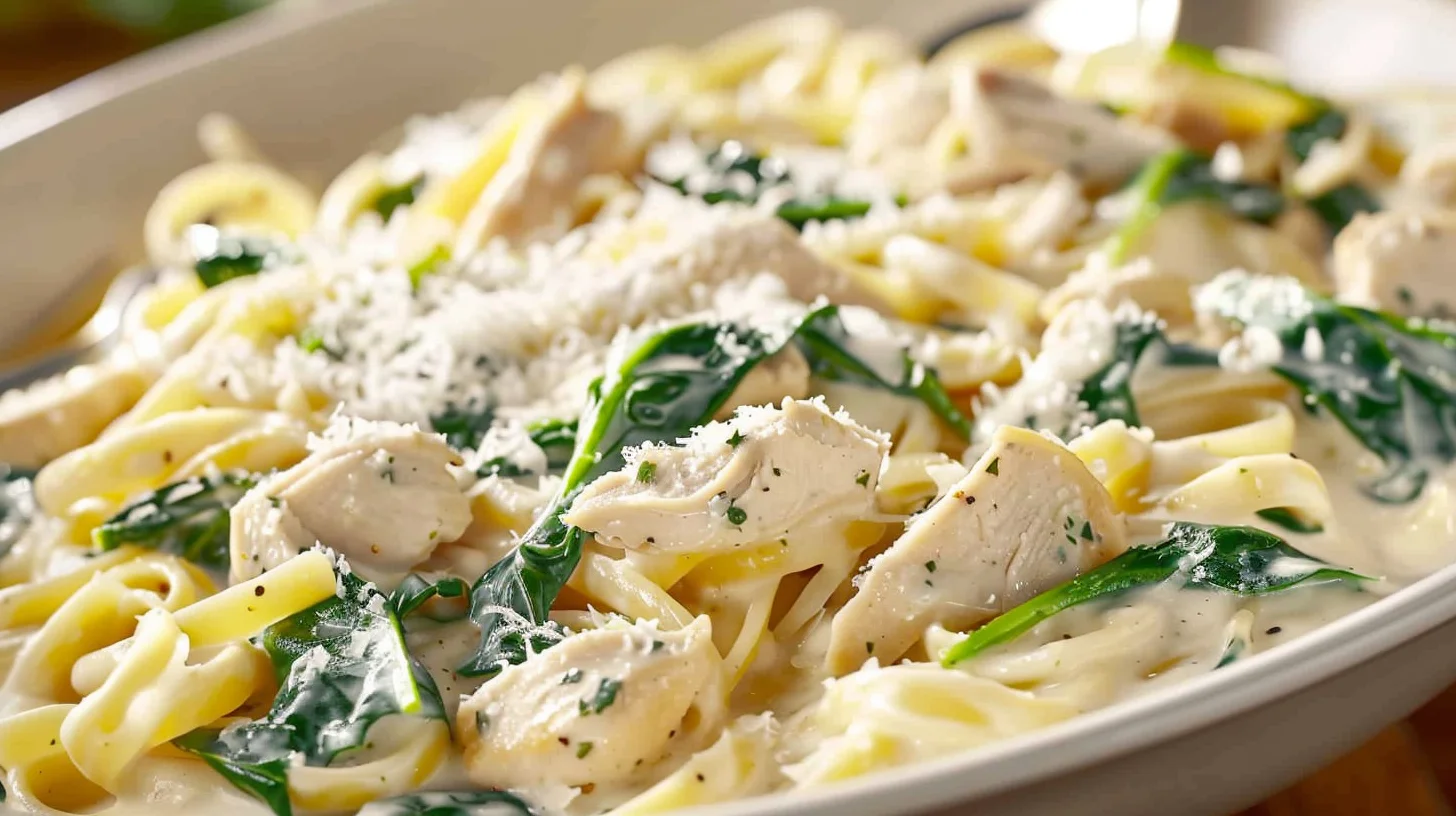 Creamy Chicken Spinach Pasta