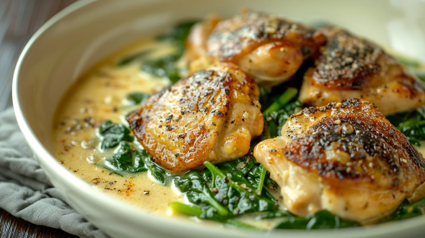 Creamy Garlic Chicken Spinach