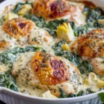 Creamy Spinach Artichoke Chicken Breasts