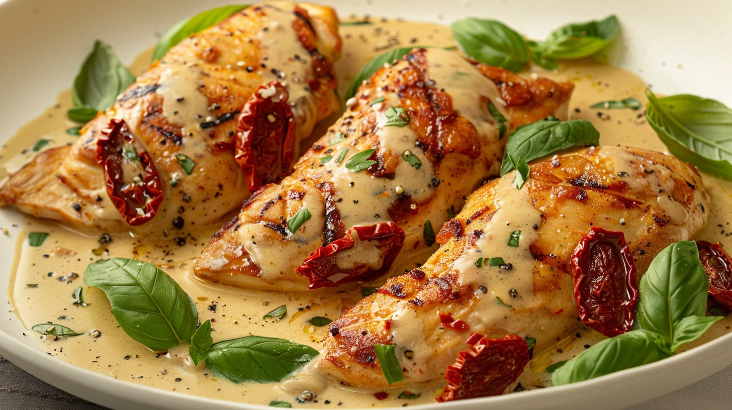 Creamy Sun Dried Tomato Chicken Breasts
