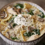 Creamy White Chicken Lasagna Soup