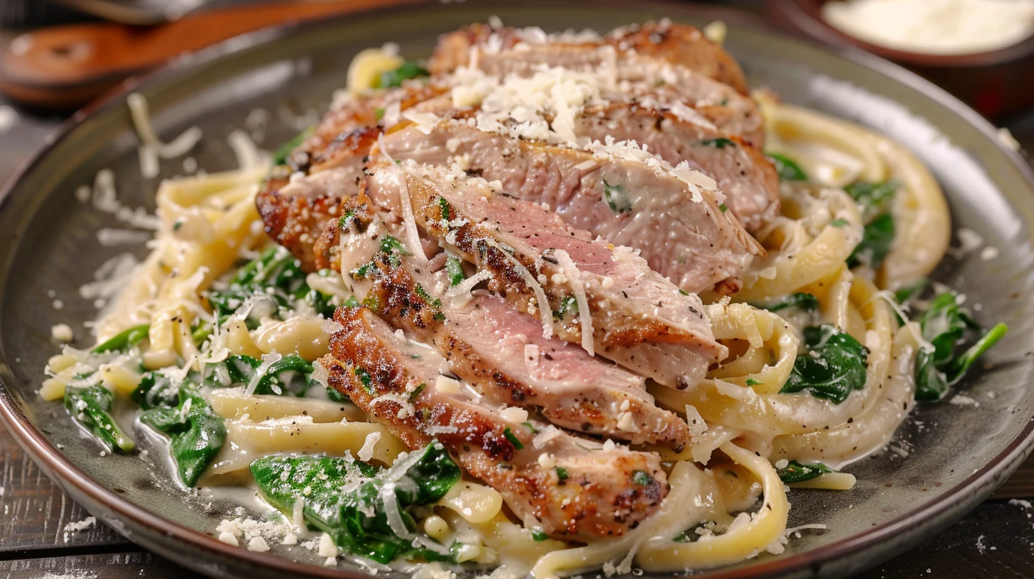 Crispy Parmesan Chicken With A Dreamy Garlic Cream Sauce