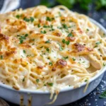 Easy Chicken Alfredo Pasta Bake
