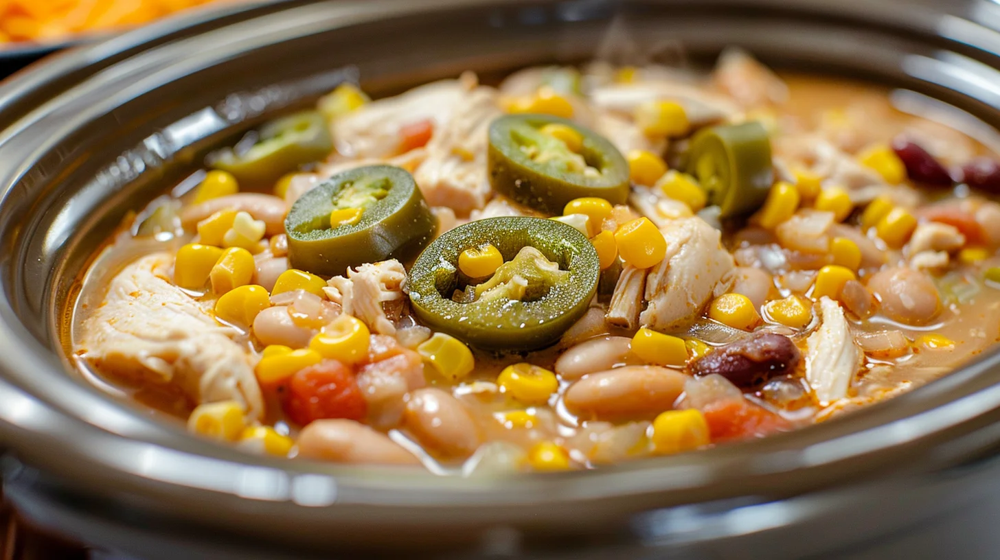 Easy White Chicken Crockpot Chili Recipe