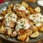 Garlic Parmesan Crockpot Chicken and Potatoes