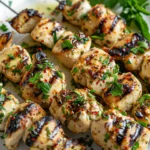 Grilled Ranch Garlic Parmesan Chicken Skewer