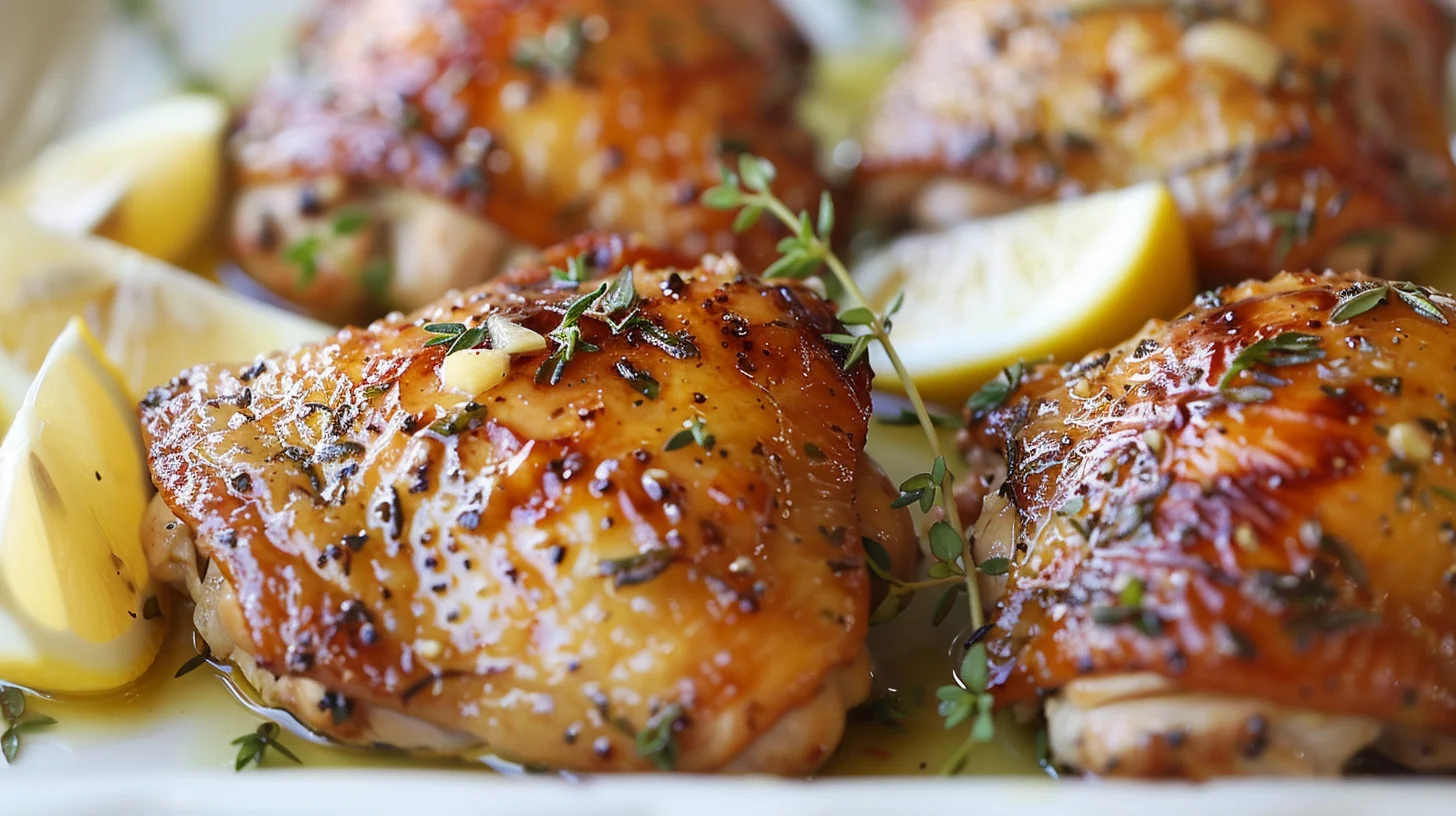 Lemon Garlic Butter Chicken Thighs