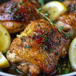 Lemon Garlic Chicken Thighs
