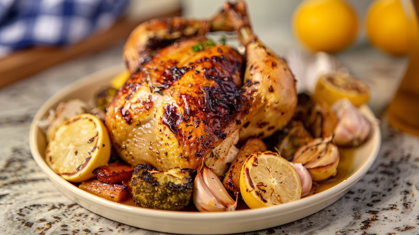Lemon Garlic Roast Chicken