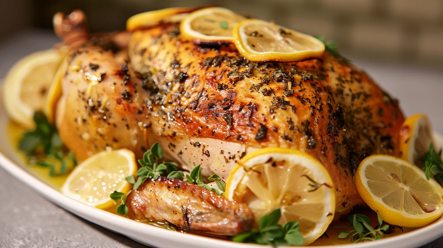 Lemon Herb Roasted Whole Chicken
