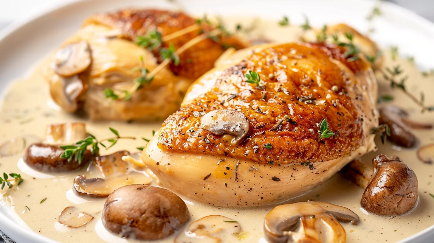 One Pan Creamy Mushroom Chicken