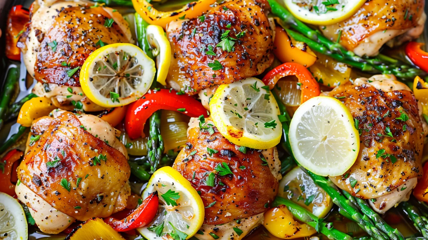 One-Pan Lemon Garlic Chicken And Veggies