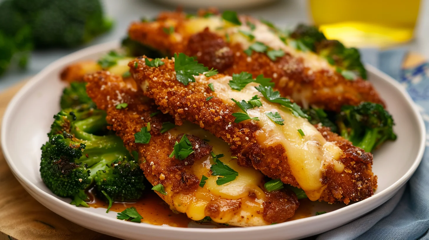 Parmesan Crusted Chicken Broccoli
