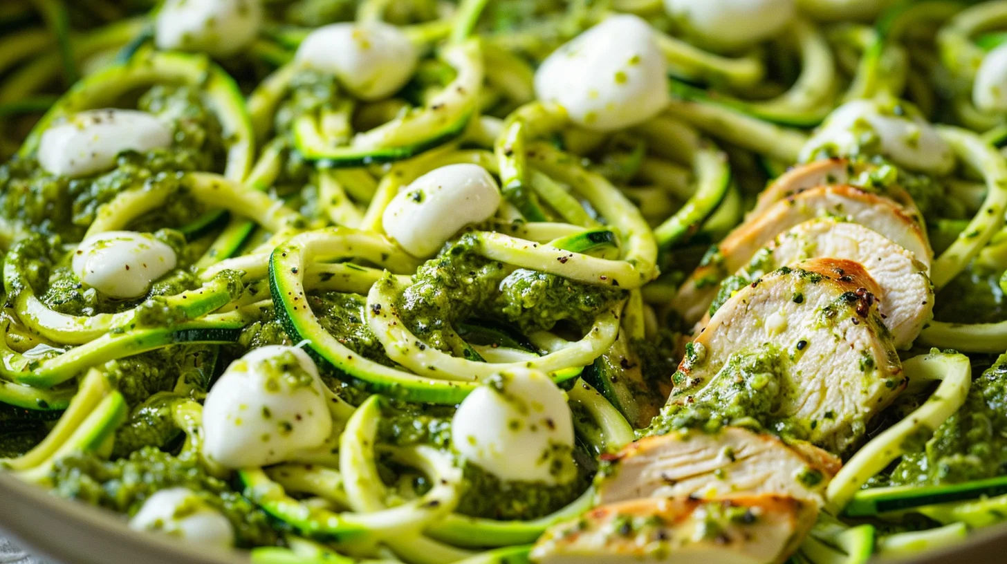 Pesto Chicken Zoodles