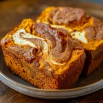 Pumpkin Bread With Cream Cheese Swirl