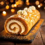 Pumpkin Roll Cake With Cream Cheese Filling