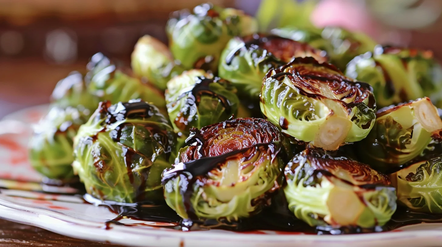 Roasted Brussels Sprouts With Balsamic Glaze