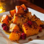 Roasted Butternut Squash With Cranberries