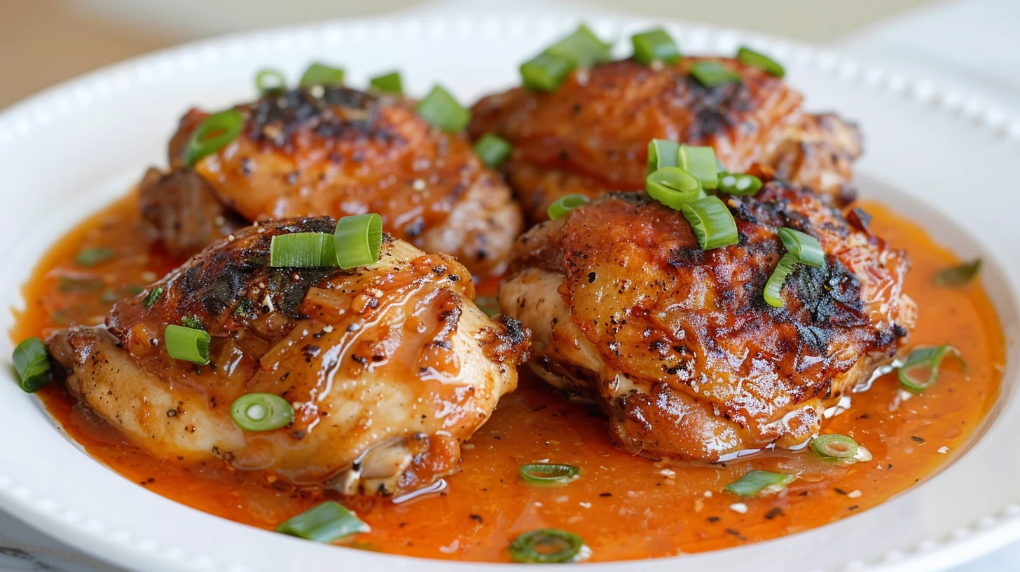 Skillet Bang Bang Chicken Thighs