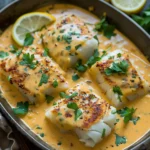 Tasty Baked Cod In Coconut Lemon Cream Sauce