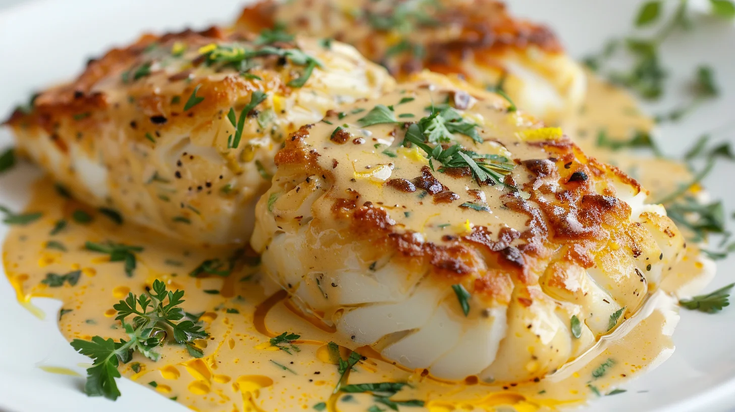 Tasty Baked Cod In Coconut Lemon Cream Sauce