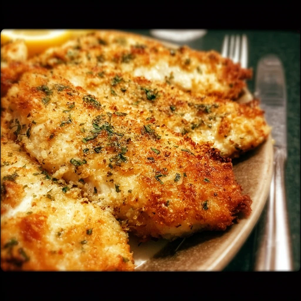 Delicious Baked Ranch Chicken served with herbs and spices.