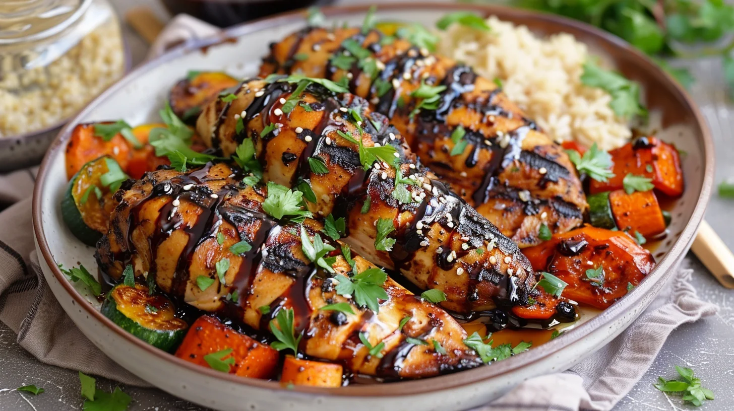 Balsamic Glazed Chicken With Veggies