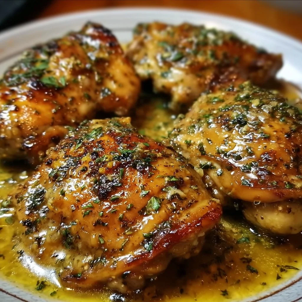 Bobby Flay's delicious chicken thighs recipe served with vibrant vegetables