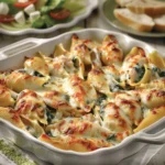 Cheesy Chicken And Spinach Stuffed Shells