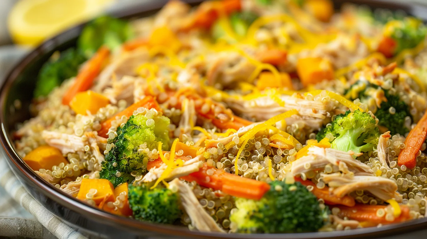 Chicken And Veggie Quinoa Bake