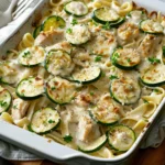 Chicken And Zucchini Alfredo Bake
