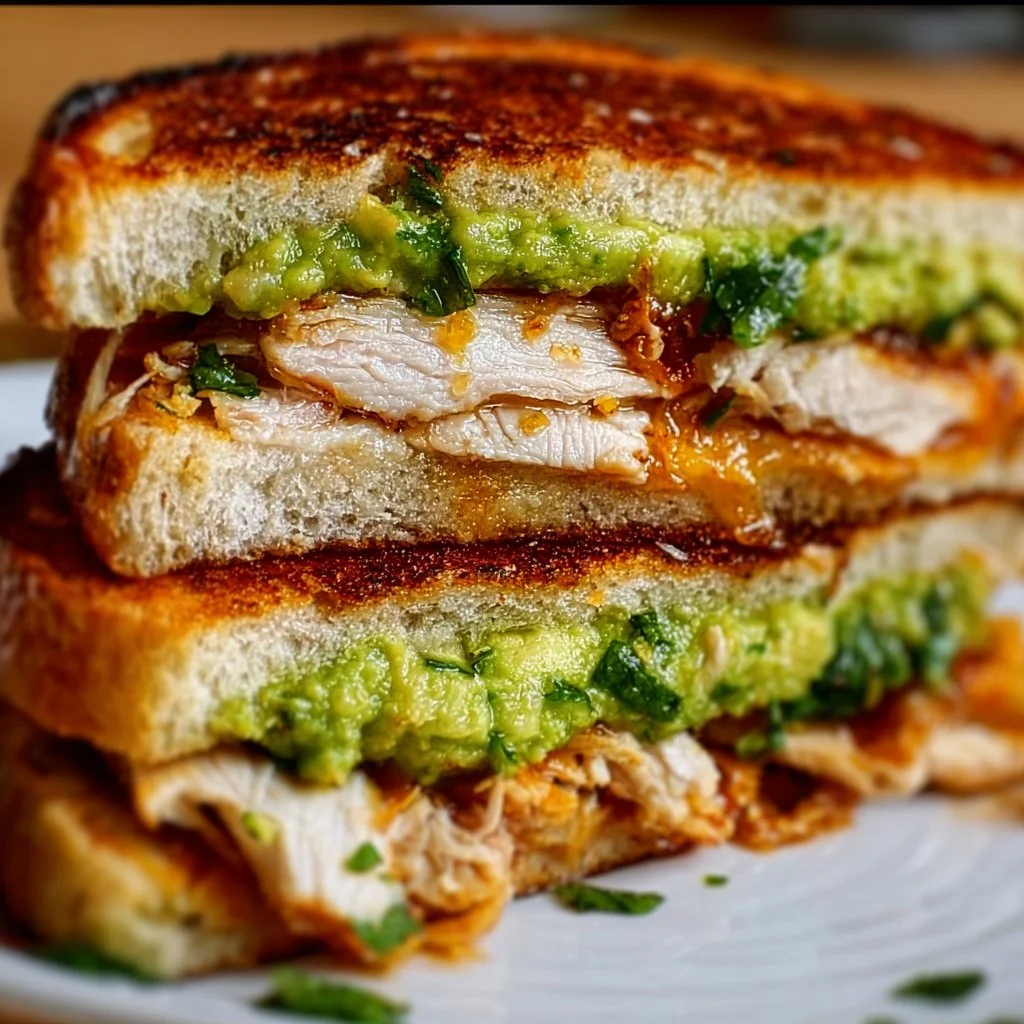 Chicken Avocado Melt Sandwich with chicken, avocado and melted cheese