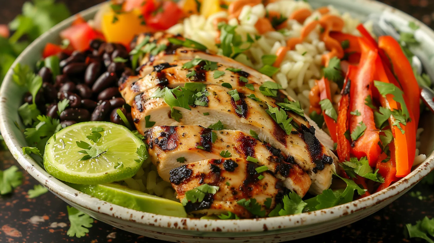 Cilantro Lime Chicken Burrito Bowls