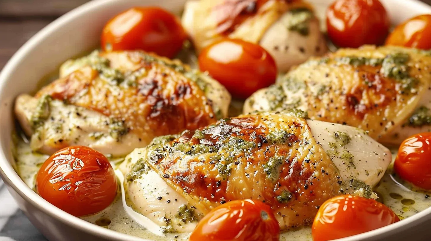 Creamy Pesto Chicken Bowls